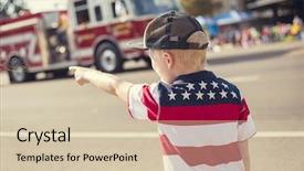  Presentation with independence day - Amazing theme having drive by during a parade backdrop and a soft green colored foreground