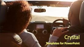  Presentation with african american black couple - Slide deck consisting of drive free - black couple driving her hand background and a tawny brown colored foreground