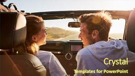  Presentation with look - Theme having drive free - couple look at each other background and a tawny brown colored foreground