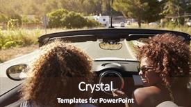  Presentation with attention and driving - Presentation theme with drive free - happy young couple driving background and a tawny brown colored foreground