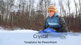  Presentation with winter driving - PPT layouts consisting of drive from hill in winter background and a  colored foreground