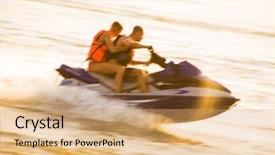  Presentation with jet - Cool new presentation theme with drive on the jet ski backdrop and a coral colored foreground