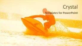  Presentation with jet - Amazing presentation theme having drive on the jet ski backdrop and a cream colored foreground