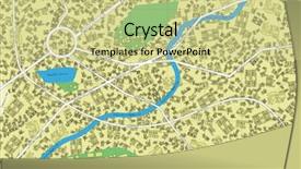  Presentation with old map paper ropes and compass - Audience pleasing PPT layouts consisting of drive paper map close up backdrop and a mint green colored foreground