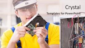  Presentation with recovery - Presentation consisting of drive repair and data recovery background and a lemonade colored foreground