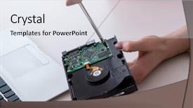  Presentation with recovery - PPT layouts with drive repair and data recovery background and a  colored foreground