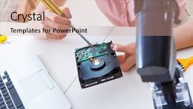  Presentation with recovery - Amazing slide set having drive repair and data recovery backdrop and a  colored foreground