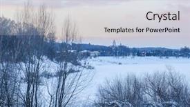  Presentation with wood - PPT theme enhanced with driven pile - landscape with the image background and a light gray colored foreground