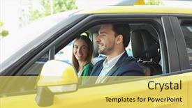  Presentation with female pelvic anatomy - Beautiful theme featuring driver and beautiful female passenger backdrop and a yellow colored foreground
