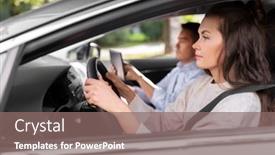  Presentation with people - Amazing slide set having driver-courses-and-people-concept backdrop and a gray colored foreground