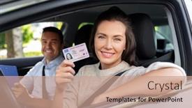  Presentation with exam - Presentation theme enhanced with driver-courses-exam-and-people background and a coral colored foreground