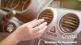  Presentation with driver - PPT layouts with tunes - driver hand tuning air ventilation background and a coral colored foreground