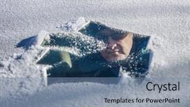  Presentation with car drift - Beautiful slide deck featuring driver in a car looking backdrop and a seafoam green colored foreground