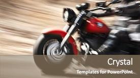  Presentation with bike speed - Presentation design featuring  background and a  colored foreground.