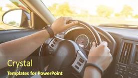  Presentation with driver - Theme consisting of driver-s-hands background and a tawny brown colored foreground