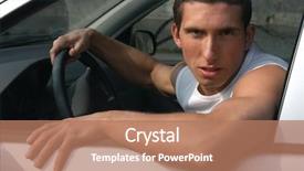  Presentation with driver - Cool new presentation with driver sitting in the car backdrop and a  colored foreground