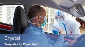  Presentation with impact of coronavirus - Cool new theme with drivers-go-to-the-coronavirus backdrop and a teal colored foreground