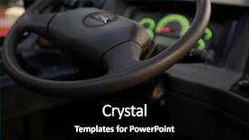  Presentation with driver - PPT layouts having driver's place of a bus background and a black colored foreground