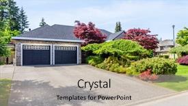  Presentation with vancouver - Beautiful PPT layouts featuring driveway - garage door in vancouver canada backdrop and a soft green colored foreground