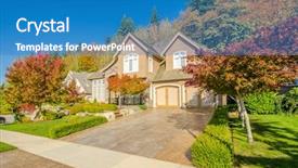  Presentation with colorful geometric pixel - Amazing slide set having driveway - very neat and colorful home backdrop and a teal colored foreground