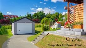  Presentation with garden - Theme enhanced with driveway-to-the-garage background and a yellow colored foreground