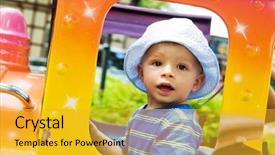  Presentation with young child brain development - PPT theme consisting of drivin - young child enjoying funfair background and a  colored foreground