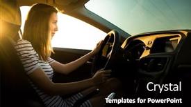  Presentation with modern color - Colorful presentation design enhanced with driving-a-car-at-night backdrop and a black colored foreground