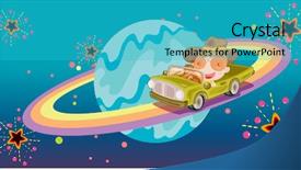  Presentation with driving - Colorful presentation enhanced with driving around the world - eps backdrop and a teal colored foreground