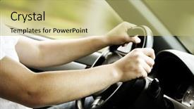  Presentation with race car - Slides enhanced with driving car background and a yellow colored foreground