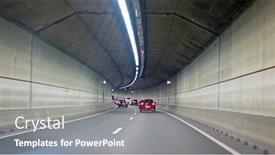  Presentation with amsterdam - Cool new slide deck with driving-in-the-ijtunnel backdrop and a gray colored foreground