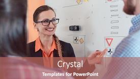  Presentation with traffic - Slide deck with driving-instructor-explaining-traffic-situation background and a coral colored foreground