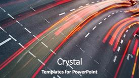  Presentation with columns ancient roman road city - PPT theme consisting of driving momentum - motion blurred city road traffic background and a dark gray colored foreground