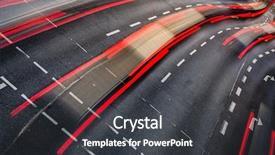  Presentation with traffic road - Slide set consisting of driving momentum - motion blurred city road traffic background and a dark gray colored foreground