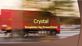  Presentation with blur - Amazing presentation theme having driving momentum - transport truck blur abstract showing backdrop and a tawny brown colored foreground
