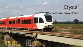 Presentation with rail bridge - Amazing PPT theme having driving on a rail bridge backdrop and a light blue colored foreground