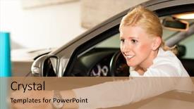  Presentation with parking system - Presentation design consisting of driving out of a parking background and a coral colored foreground