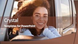  Presentation with driving - Cool new presentation theme with driving with sunroof open one backdrop and a tawny brown colored foreground