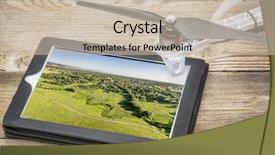  Presentation with rotor - Amazing slide set having drone aerial photography concept - reviewing backdrop and a soft green colored foreground