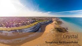  Presentation with drone - Theme enhanced with drone-aerial-view background and a red colored foreground