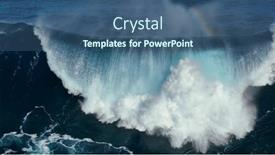  Presentation with stormy sea - Slide deck consisting of drone-barreling-wave-with-texture background and a ocean colored foreground