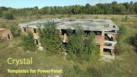  Presentation with abandoned - Audience pleasing theme consisting of drone-explores-an-abandoned-industrial backdrop and a tawny brown colored foreground