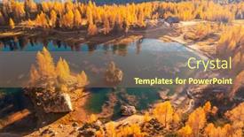  Presentation with flight - PPT layouts consisting of drone-flight-over-federa-lake background and a coral colored foreground