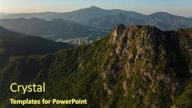  Presentation with hong kong - Slides consisting of drone-fly-over-hong-kong background and a wine colored foreground