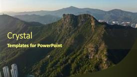  Presentation with hong kong - Slide deck consisting of drone-fly-over-hong-kong background and a tawny brown colored foreground