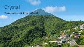  Presentation with taiwan - PPT theme enhanced with drone-fly-over-jiufen-village background and a light blue colored foreground