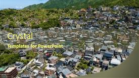  Presentation with taiwan - Presentation enhanced with drone-fly-over-jiufen background and a  colored foreground