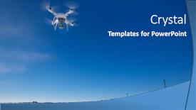  Presentation with snow day - Beautiful slide set featuring drone-flying-above-field-covered backdrop and a ocean colored foreground