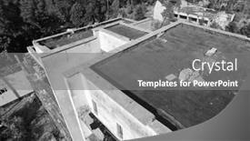  Presentation with infrared - PPT theme having drone-image-infrared-filter-ghost background and a gray colored foreground