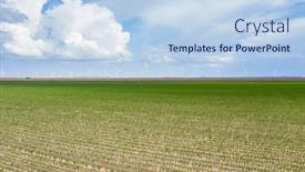  Presentation with drone - Amazing slide deck having drone-image-overlooking-a-newly backdrop and a light blue colored foreground