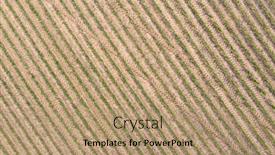  Presentation with farmland - Slide deck with drone-image-overlooking-a-newly background and a coral colored foreground